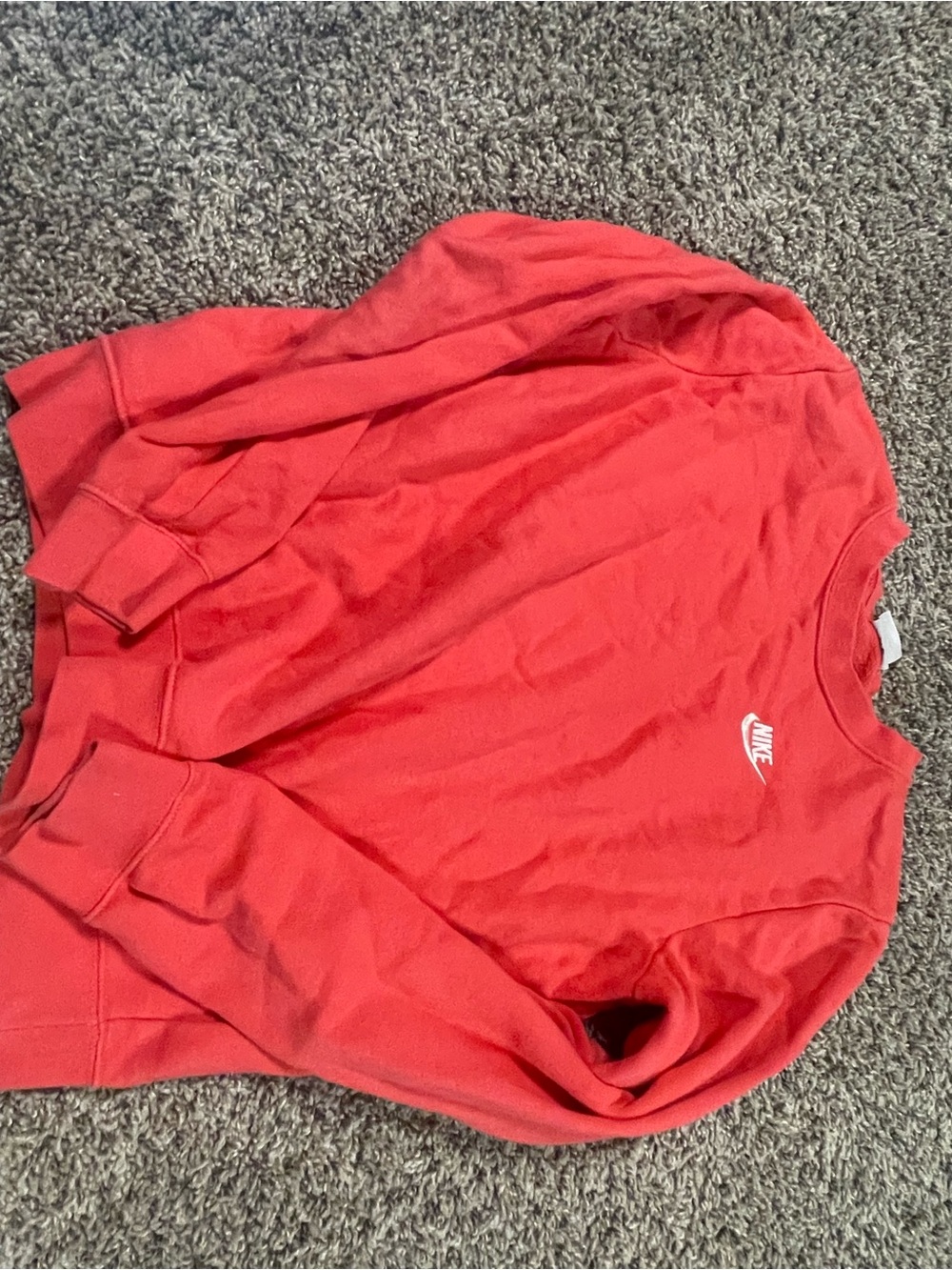 Nike coral Crewneck Sweatshirt with White Logo